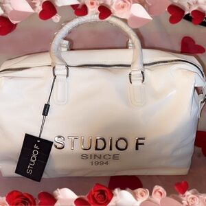 Studio F White Women's Huge Stylish Bag
